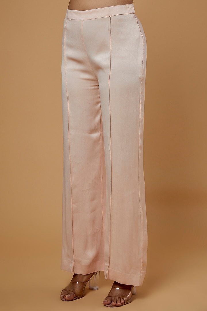 Peach Georgette Co-Ord Set by SARTORIALE at Pernia's Pop Up Shop