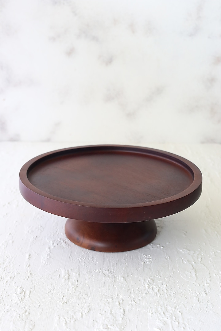 Walnut Polished Mango Wood Cake Stand by Sashays at Pernia's Pop Up Shop