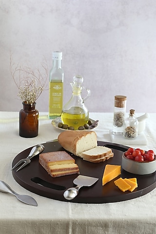 Walnut Polished Mango Wood Cheese Board by Sashays