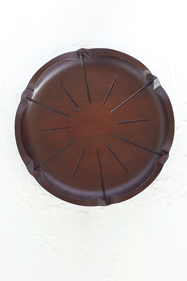 Walnut Polished Mango Wood Sun Platter by Sashays at Pernia's Pop Up Shop