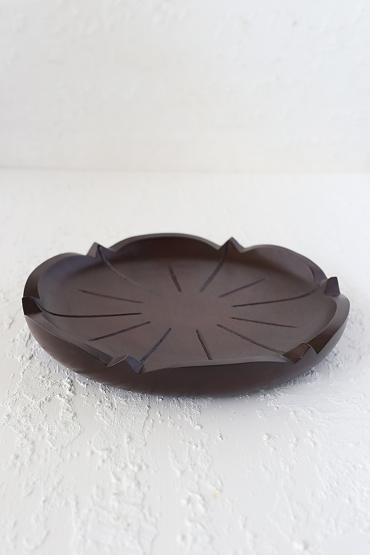 Walnut Polished Mango Wood Sun Platter by Sashays at Pernia's Pop Up Shop