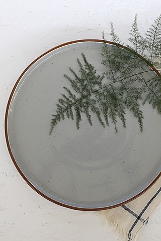 Grey Cinder Ceramic Dinner Plate by Sashays