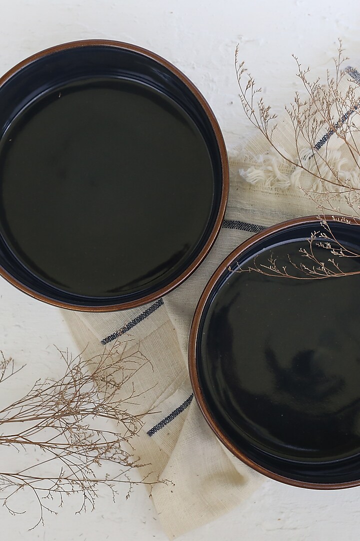 Dark Blue Glazed Stoneware Serving Bowl by Sashays at Pernia's Pop Up Shop