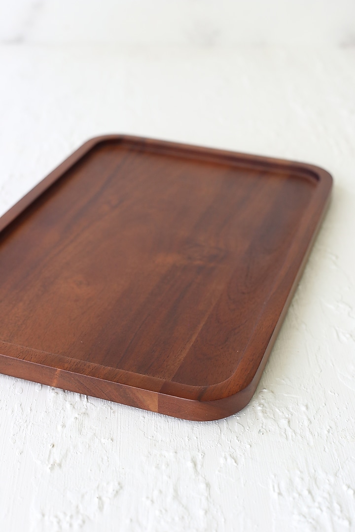 Walnut Polished Mango Wood Serving Platter (Set of 2) by Sashays at Pernia's Pop Up Shop