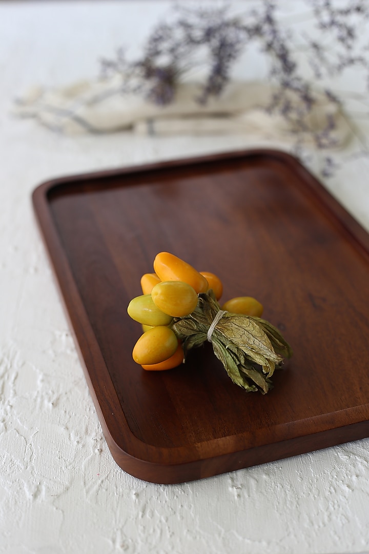 Walnut Polished Mango Wood Serving Platter (Set of 2) by Sashays at Pernia's Pop Up Shop