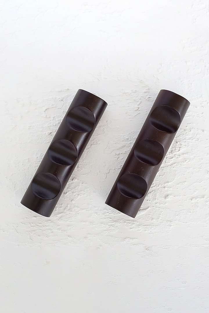 Walnut Polished Mango Wood Taco Log (Set of 2) by Sashays at Pernia's Pop Up Shop