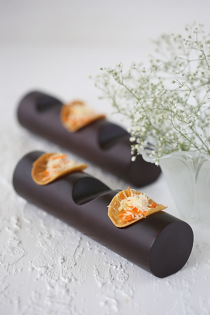 Walnut Polished Mango Wood Taco Log (Set of 2) by Sashays