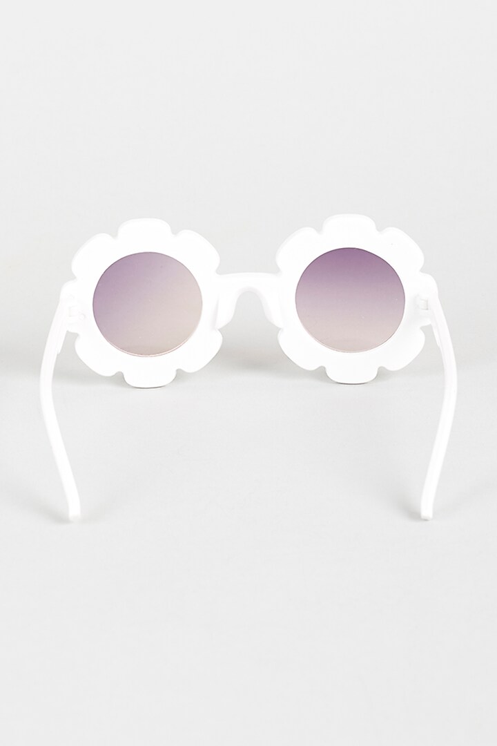 White Plastic Sunglasses For Girls by Sassy Kids at Pernia's Pop Up Shop