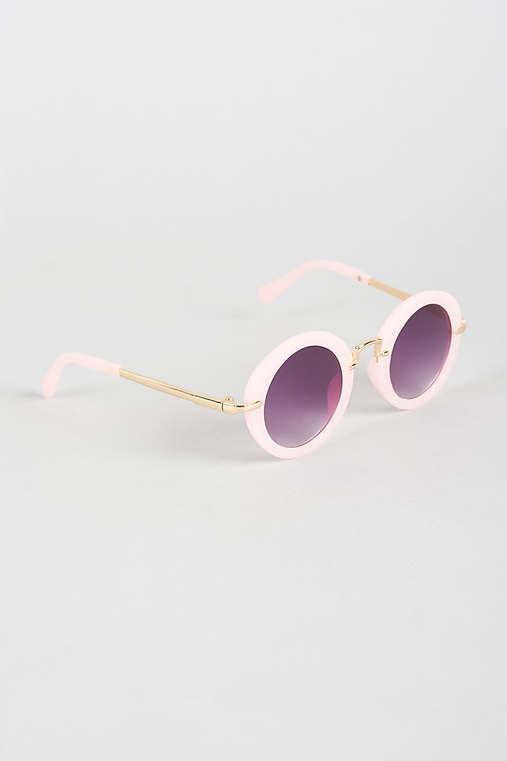 Blush Pink Round Sunglasses For Girls by Sassy Kids at Pernia's Pop Up Shop