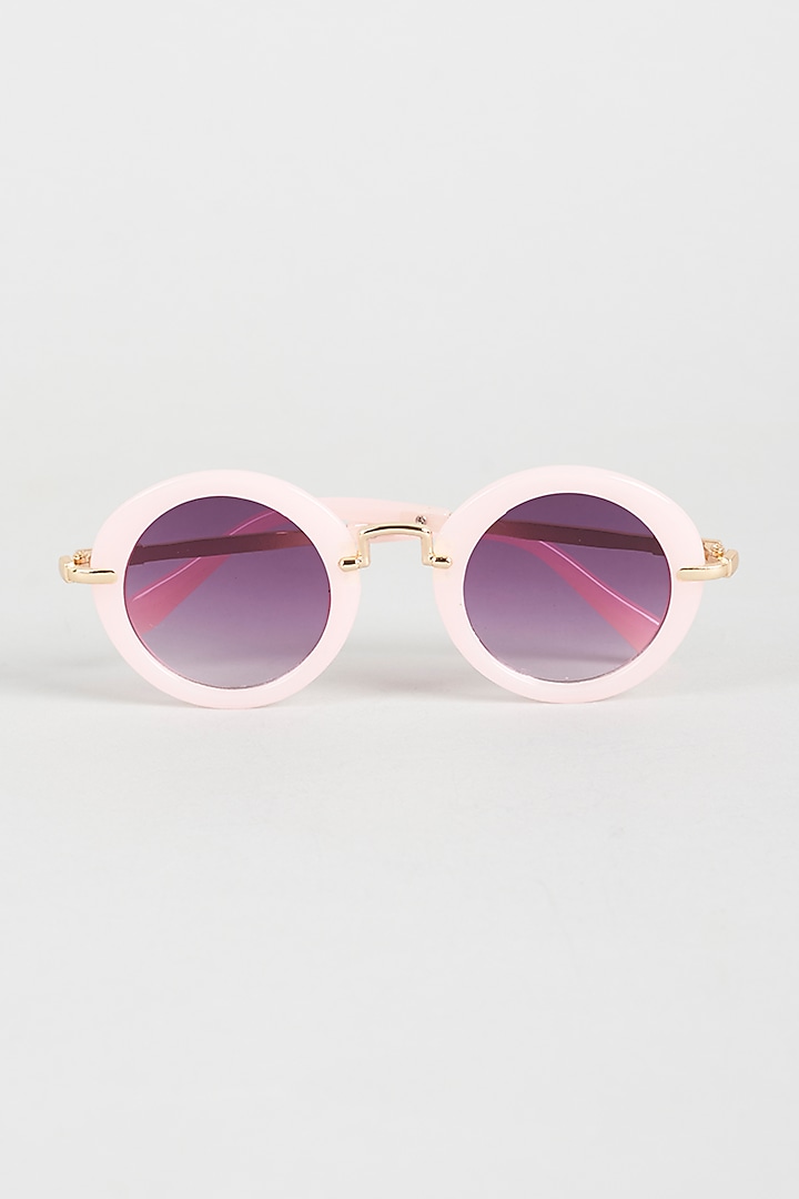 Blush Pink Round Sunglasses For Girls by Sassy Kids at Pernia's Pop Up Shop