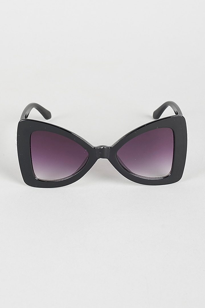 Black Bow Sunglasses With Pearls For Girls by Sassy Kids