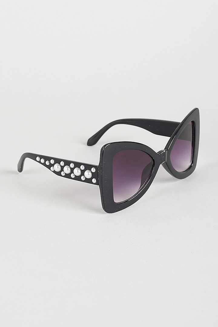 Black Bow Sunglasses With Pearls For Girls by Sassy Kids at Pernia's Pop Up Shop