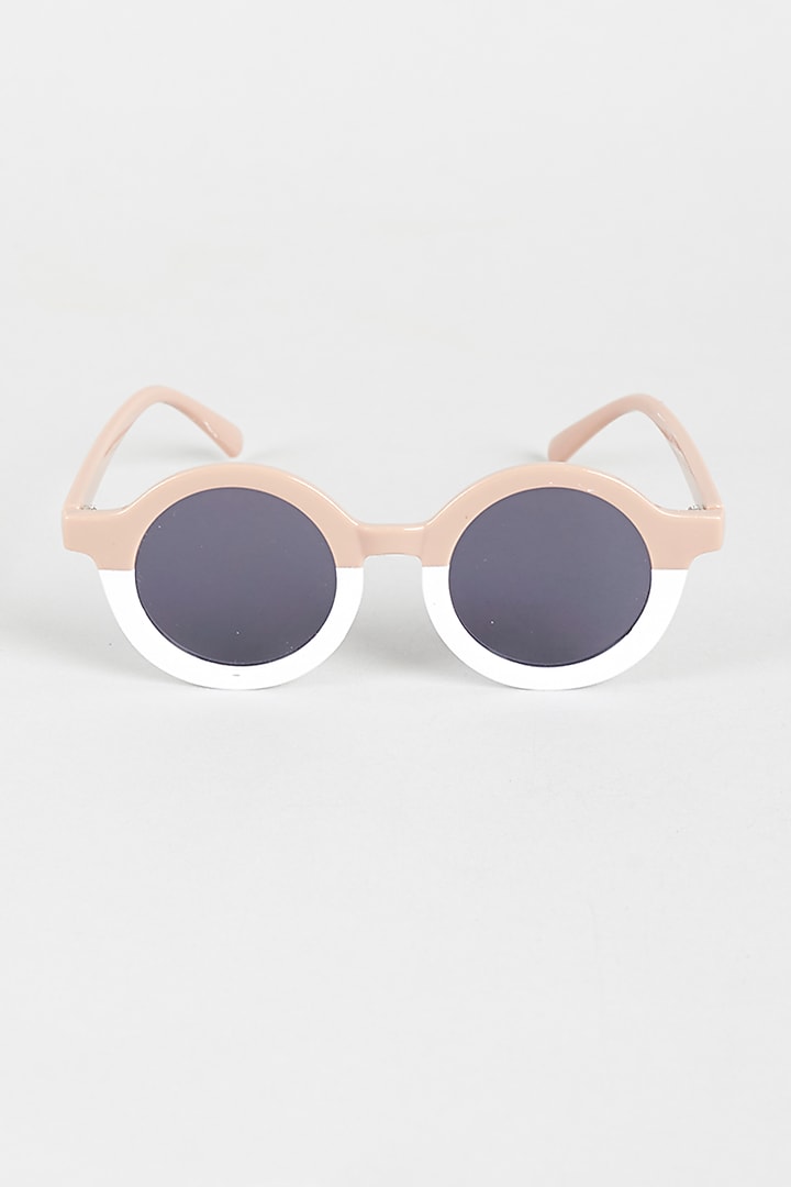 Coffee & White Sunglasses For Girls by Sassy Kids