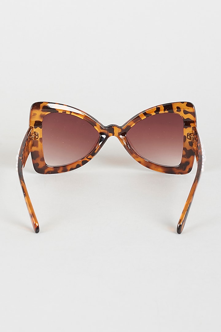 Dark Brown Bow Leopard Sunglasses For Girls by Sassy Kids at Pernia's Pop Up Shop