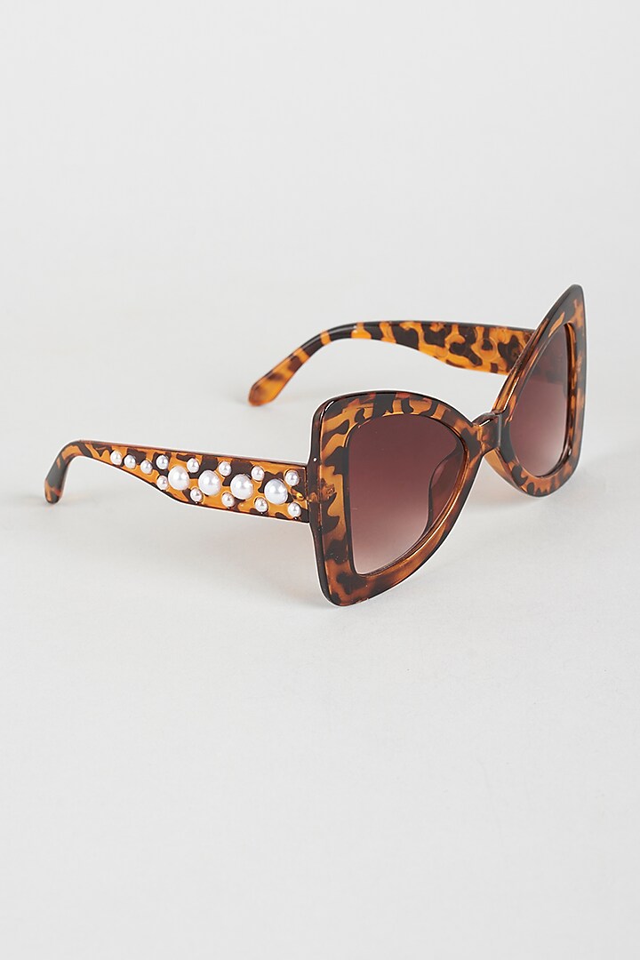 Dark Brown Bow Leopard Sunglasses For Girls by Sassy Kids at Pernia's Pop Up Shop