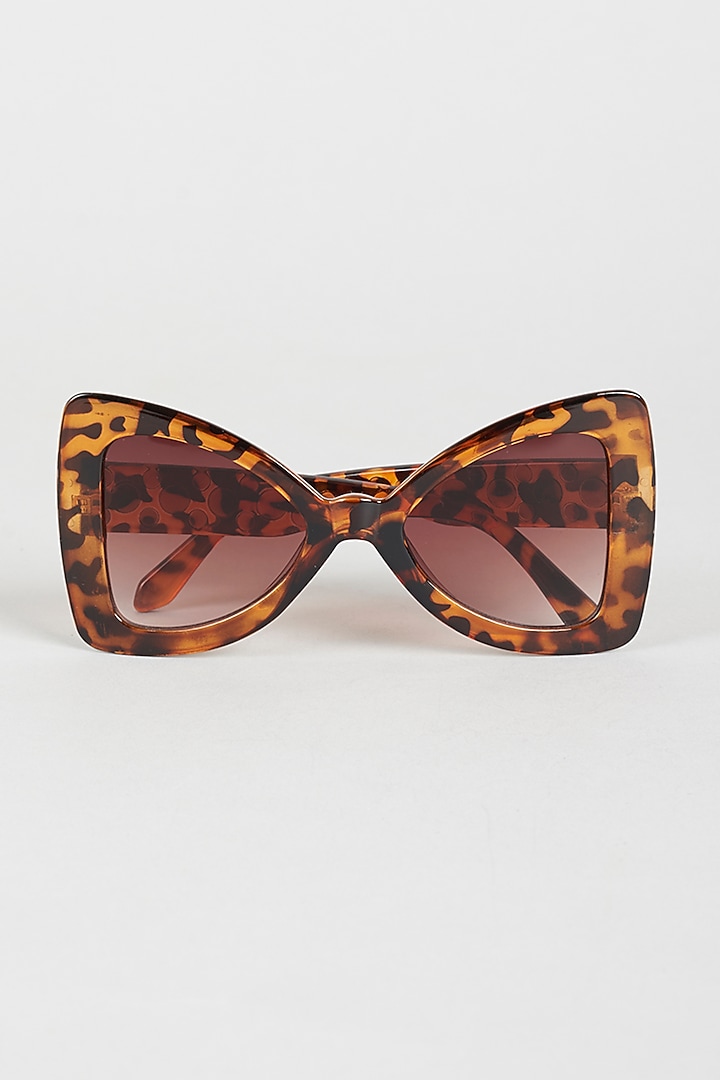 Dark Brown Bow Leopard Sunglasses For Girls by Sassy Kids at Pernia's Pop Up Shop