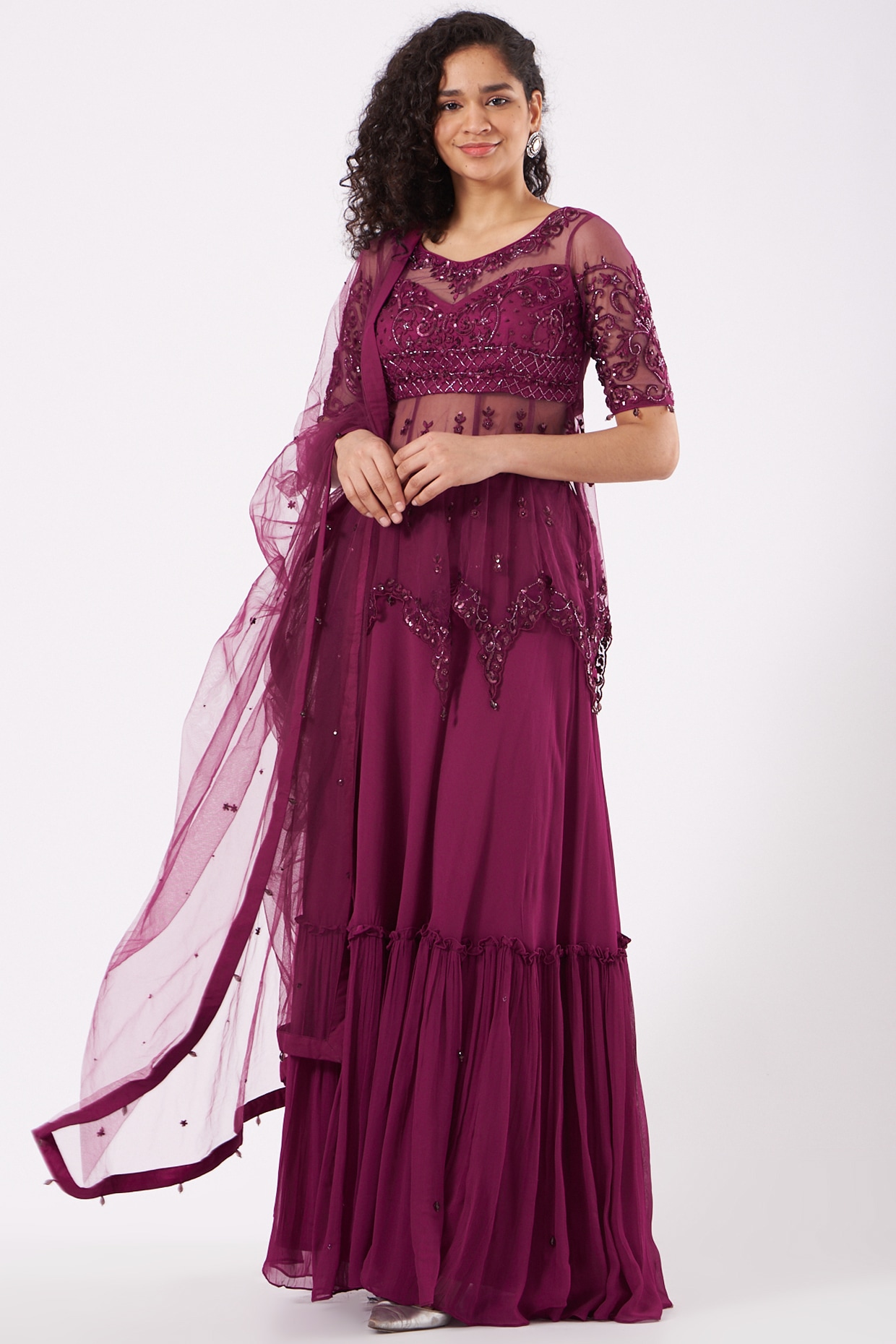 Lavender Purple Farshi Set
