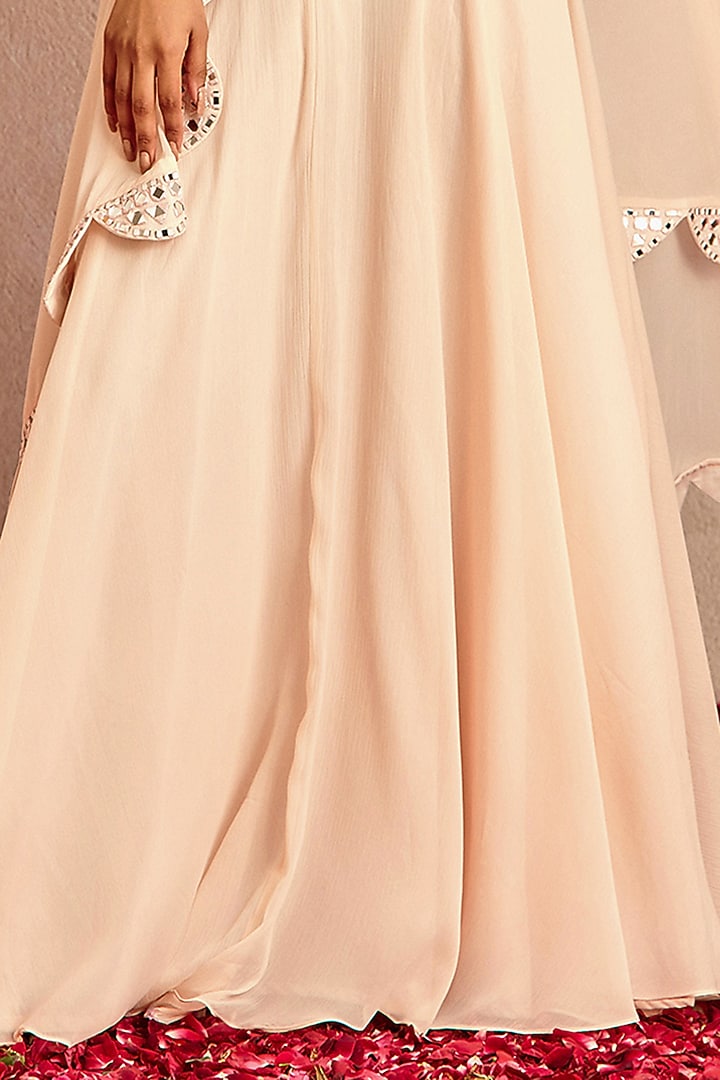 Old Rose Pink Embroidered Wedding Lehenga Set by Samatvam By Anjali Bhaskar at Pernia's Pop Up Shop