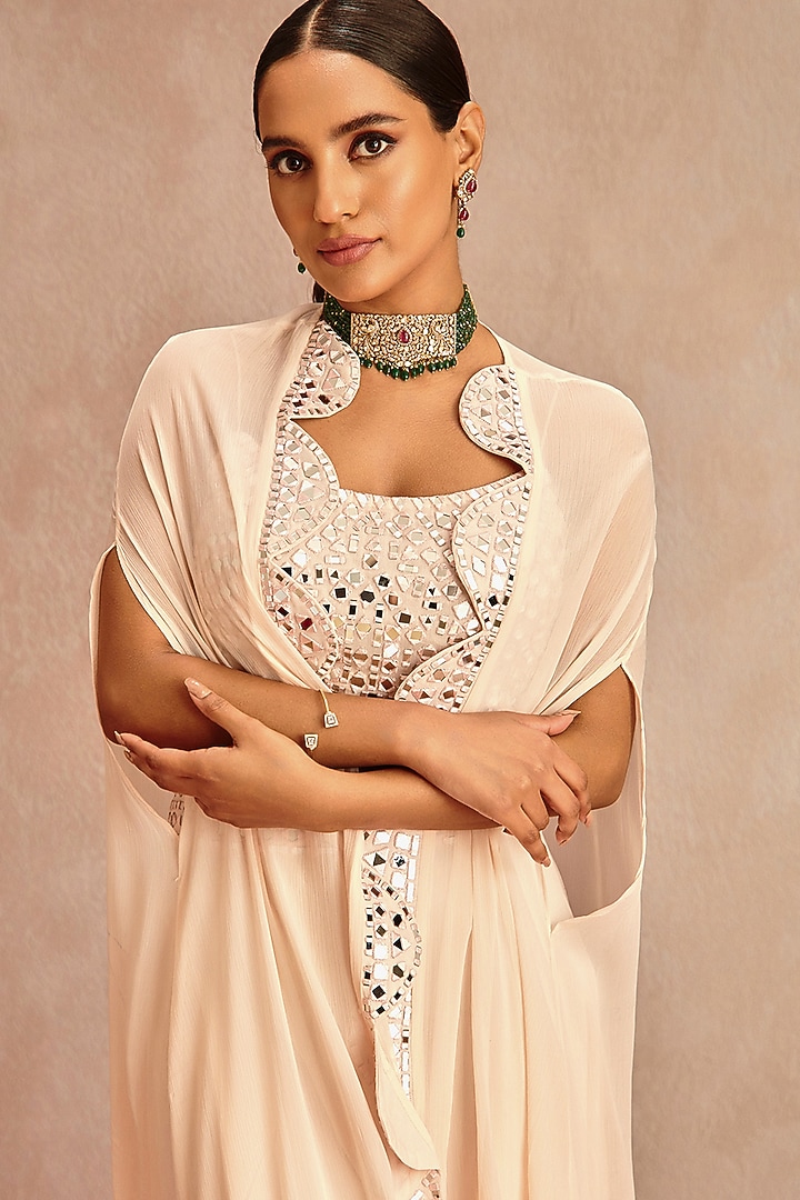 Old Rose Pink Embroidered Wedding Lehenga Set by Samatvam By Anjali Bhaskar at Pernia's Pop Up Shop