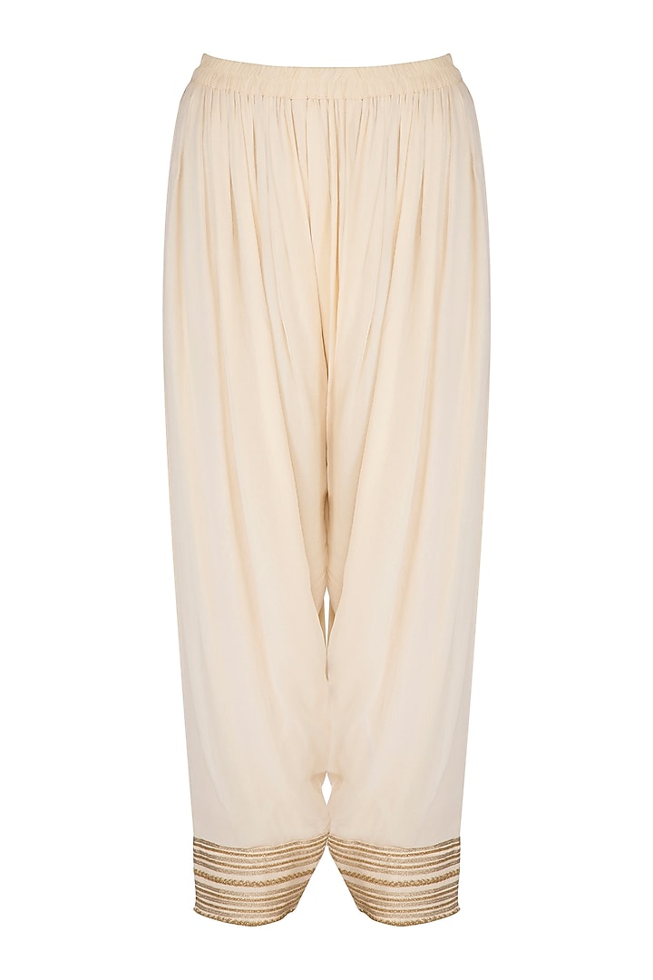 Ivory Hand-Embroidered Cotton Kurta Set main image 0