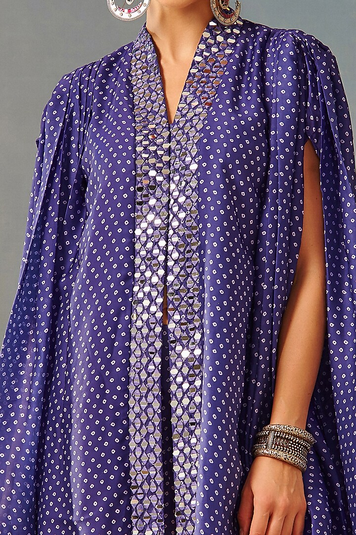 Violet Printed Kaftan Set by Samatvam By Anjali Bhaskar at Pernia's Pop Up Shop
