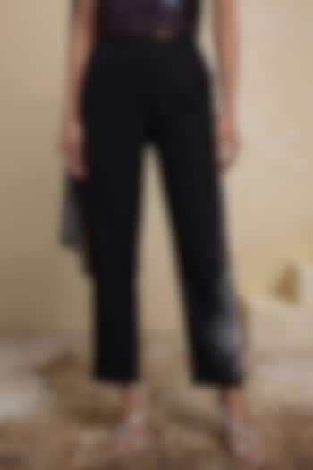 Black Linen Pants by Satya Paul at Pernia's Pop Up Shop