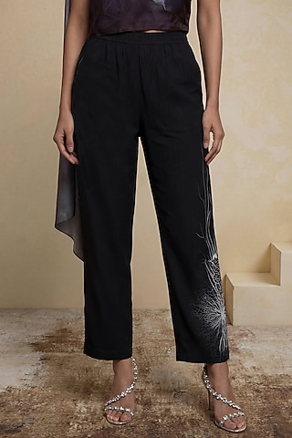 Black Linen Pants by Satya Paul