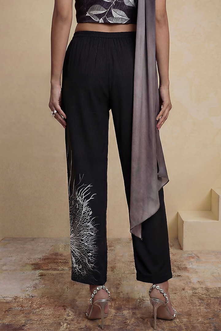 Black Linen Pants by Satya Paul at Pernia's Pop Up Shop