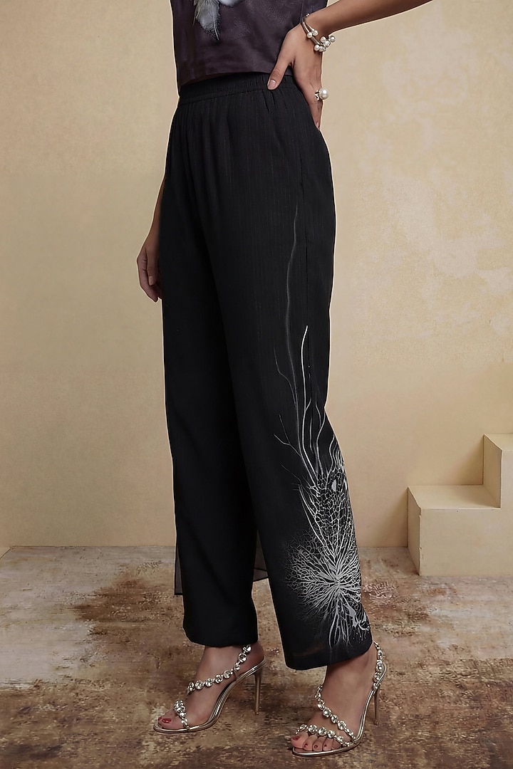 Black Linen Pants by Satya Paul at Pernia's Pop Up Shop
