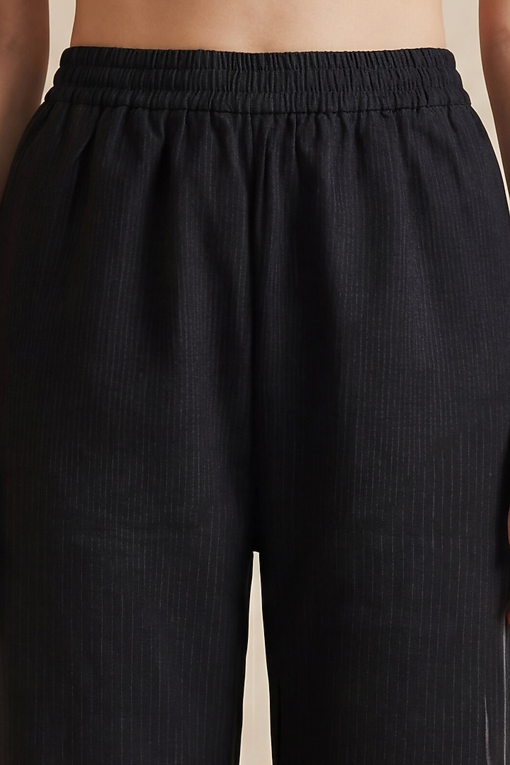 Black Linen Pants by Satya Paul at Pernia's Pop Up Shop
