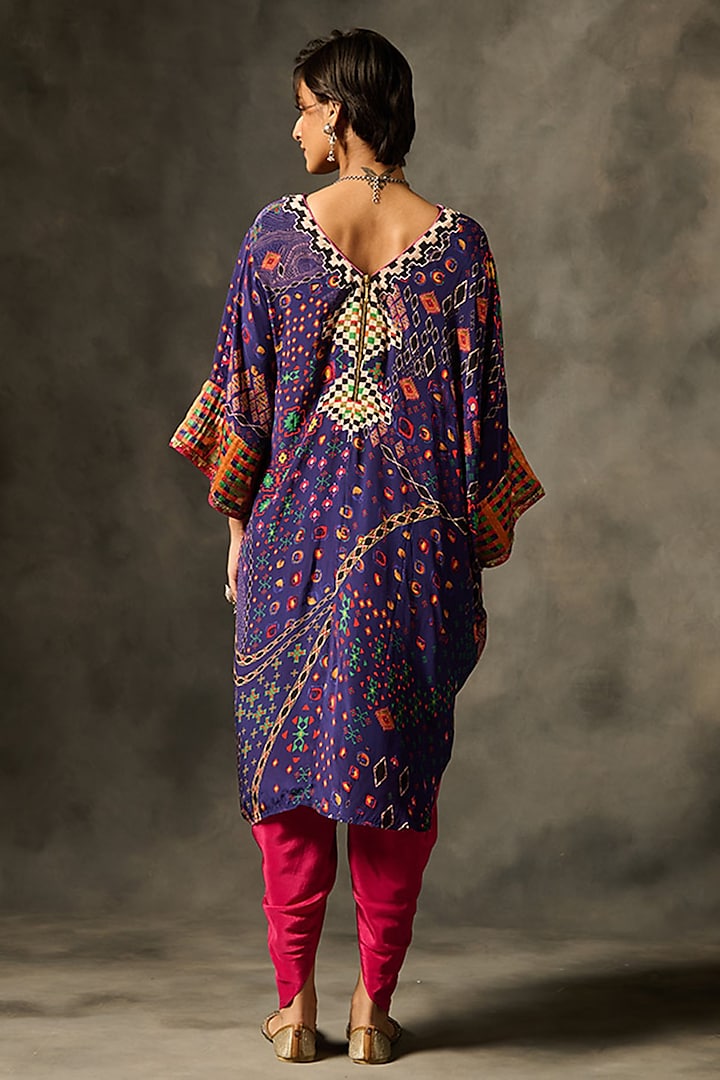 Purple Natural Crepe Printed Kurta Set by Saundh at Pernia's Pop Up Shop
