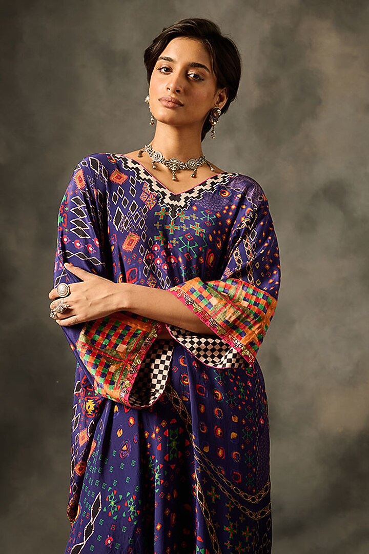 Purple Natural Crepe Printed Kurta Set by Saundh at Pernia's Pop Up Shop