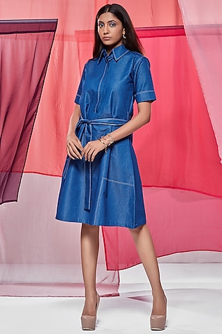 Buy Denim Dungaree Dress for Women Online from India's Luxury Designers 2024