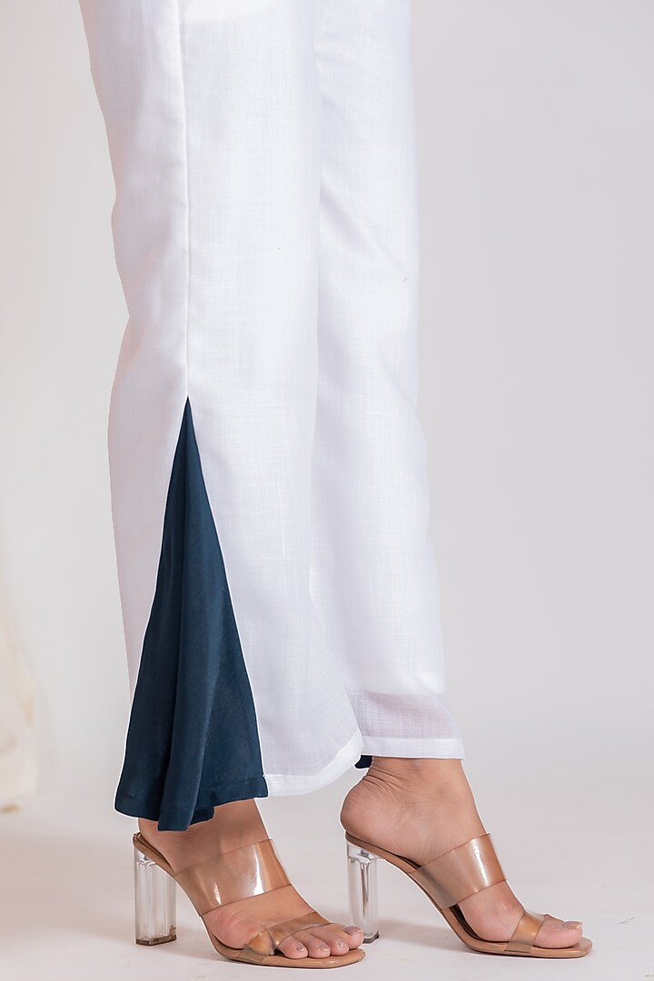 White Linen Blend Co-Ord Set by Savaaya at Pernia's Pop Up Shop