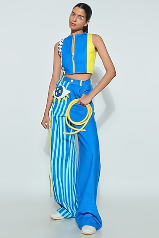 Multi-Colored Twill Digital Printed Co-Ord Set by SAZO
