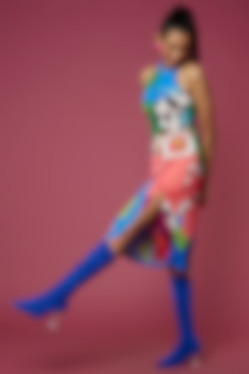 Multi-Coloured Digital Printed Dress by SAZO