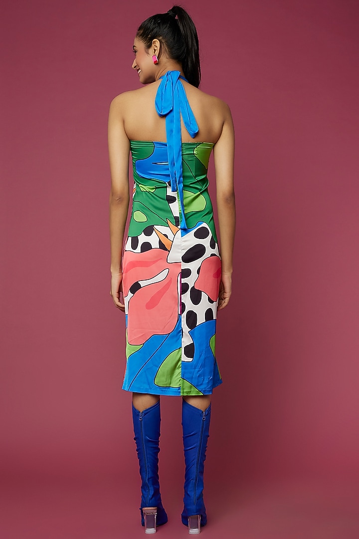 Multi-Coloured Digital Printed Summer Dress by SAZO at Pernia's Pop Up Shop