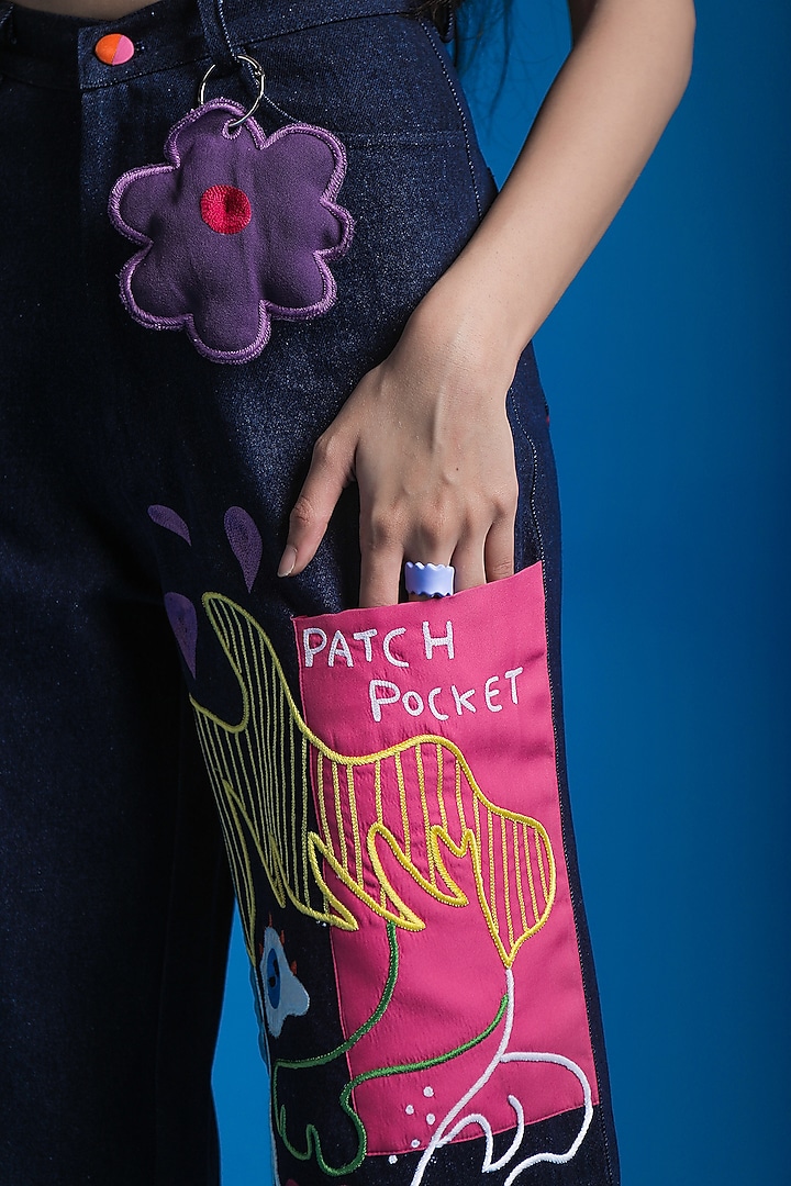Multi-Colored Embroidered Pants by SAZO at Pernia's Pop Up Shop