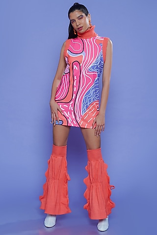 Multi-Colored Digital Printed Dress by SAZO
