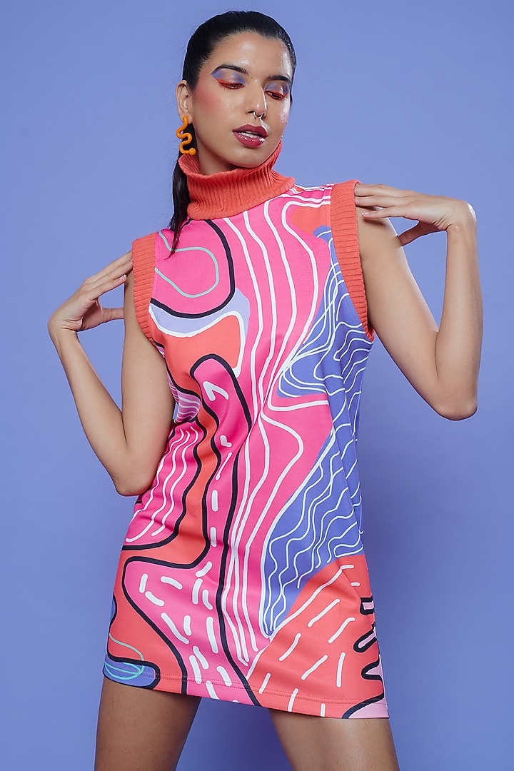 Multi-Colored Digital Printed Summer Dress by SAZO at Pernia's Pop Up Shop