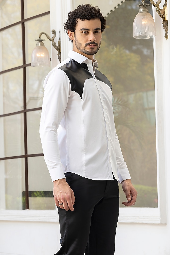 Ivory Giza Cotton Summer Shirt by Sazvit at Pernia's Pop Up Shop