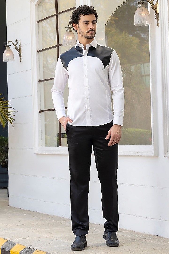 Ivory Giza Cotton Summer Shirt by Sazvit at Pernia's Pop Up Shop