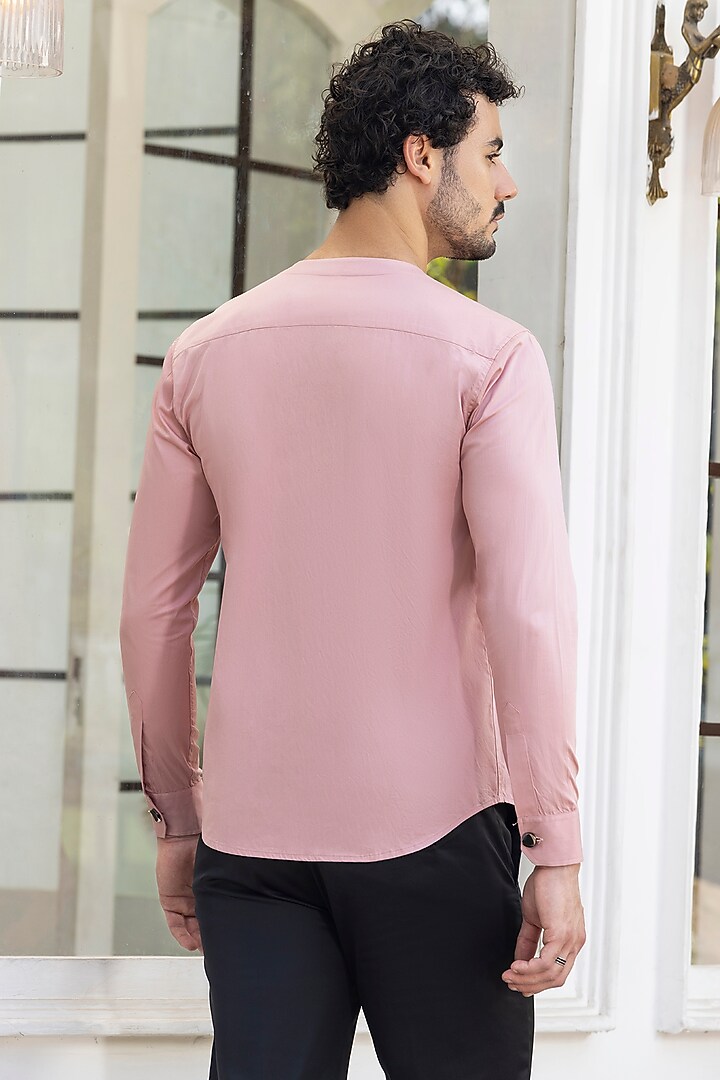Pink Giza Cotton Summer Shirt by Sazvit at Pernia's Pop Up Shop