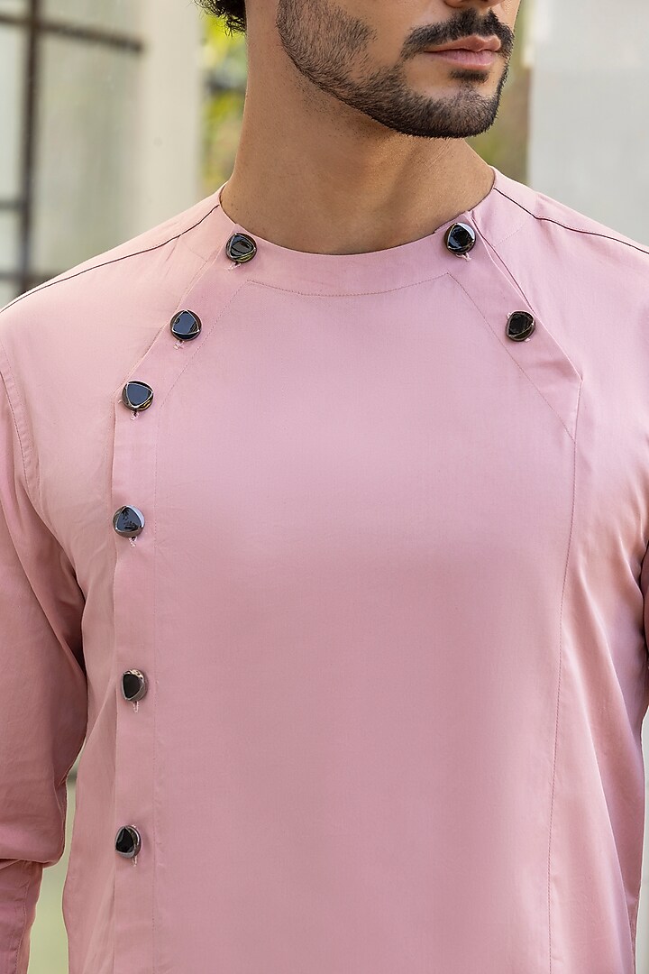 Pink Giza Cotton Summer Shirt by Sazvit at Pernia's Pop Up Shop