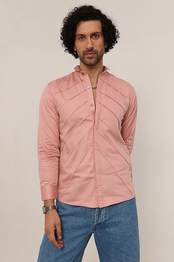 Pink Giza Cotton Summer Shirt by Sazvit at Pernia's Pop Up Shop