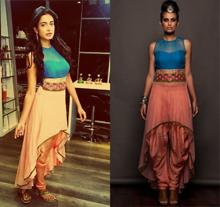 Pink high-low tunic set available only at Pernias pop-up shop.