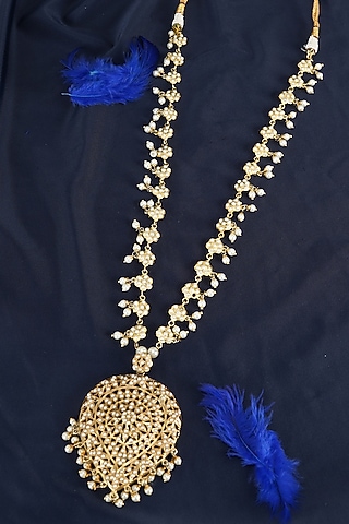 Gold Kundan & Semi-Precious Stone Mala by Suhana art & jewels