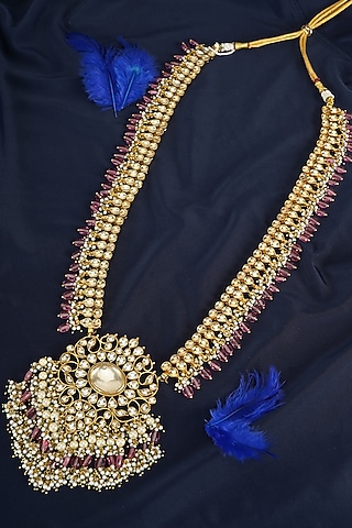 Gold Kundan & Semi-Precious Stone Mala by Suhana art & jewels
