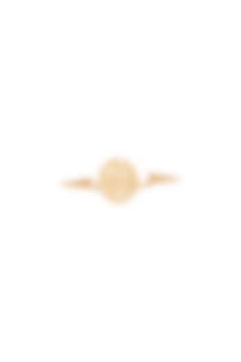 Gold Plated Textured Two Finger Ring by Flowerchild By Shaheen Abbas at Pernia's Pop Up Shop