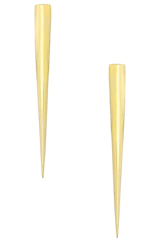 Gold Plated Spike Earrings by Flowerchild By Shaheen Abbas
